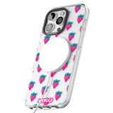 iPhone 16 Pro Max Strawberry Patch Black Impact Phone Case