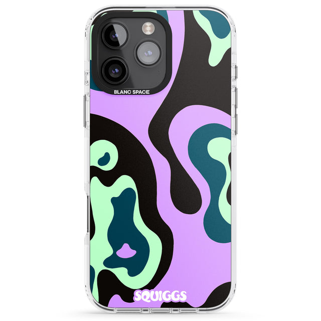 iPhone 16 Pro Max Purple River Black Impact Phone Case