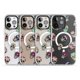 iPhone 16 Pro Max Mixed Sugar Skull Pattern Black Impact Phone Case