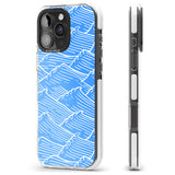 iPhone 16 Pro Max Waves Pattern Black Impact Phone Case