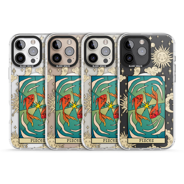 iPhone 16 Pro Max Celestial Zodiac - Pisces Black Impact Phone Case + Magsafe