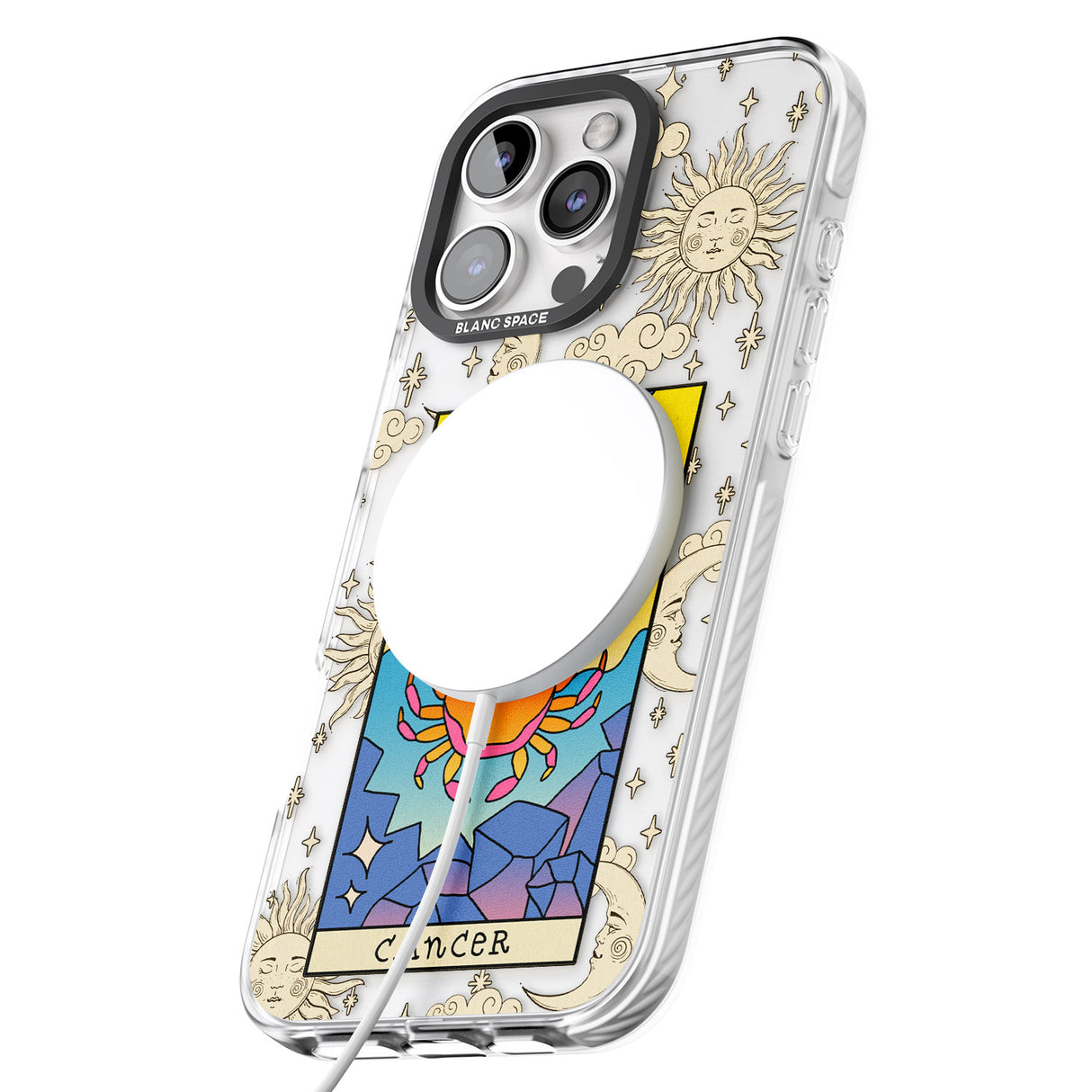 iPhone 16 Pro Max Celestial Zodiac - Cancer Black Impact Phone Case + Magsafe