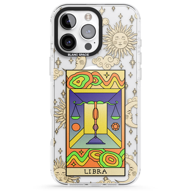 iPhone 16 Pro Max Celestial Zodiac - Libra Clear Impact Phone Case + Magsafe