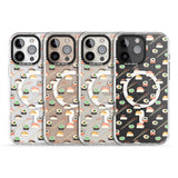 iPhone 16 Pro Max Sushi & Chopsticks Pattern Black Impact Phone Case