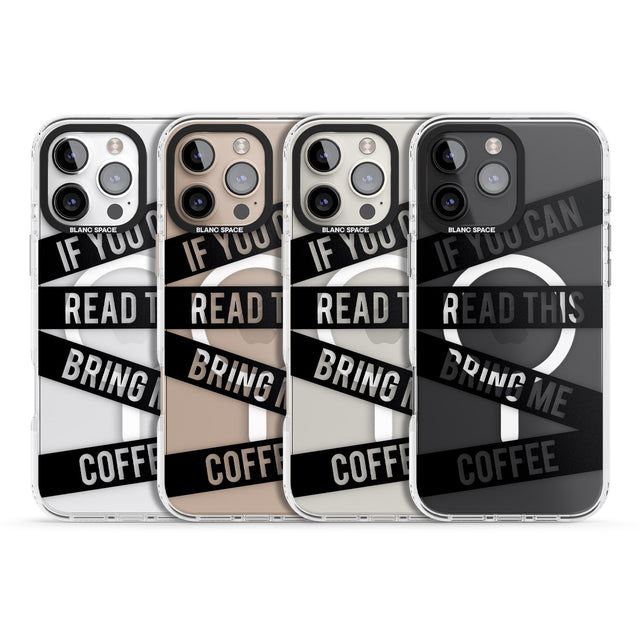 iPhone 16 Pro Max Black Stripes Bring Me Coffee Black Impact Phone Case