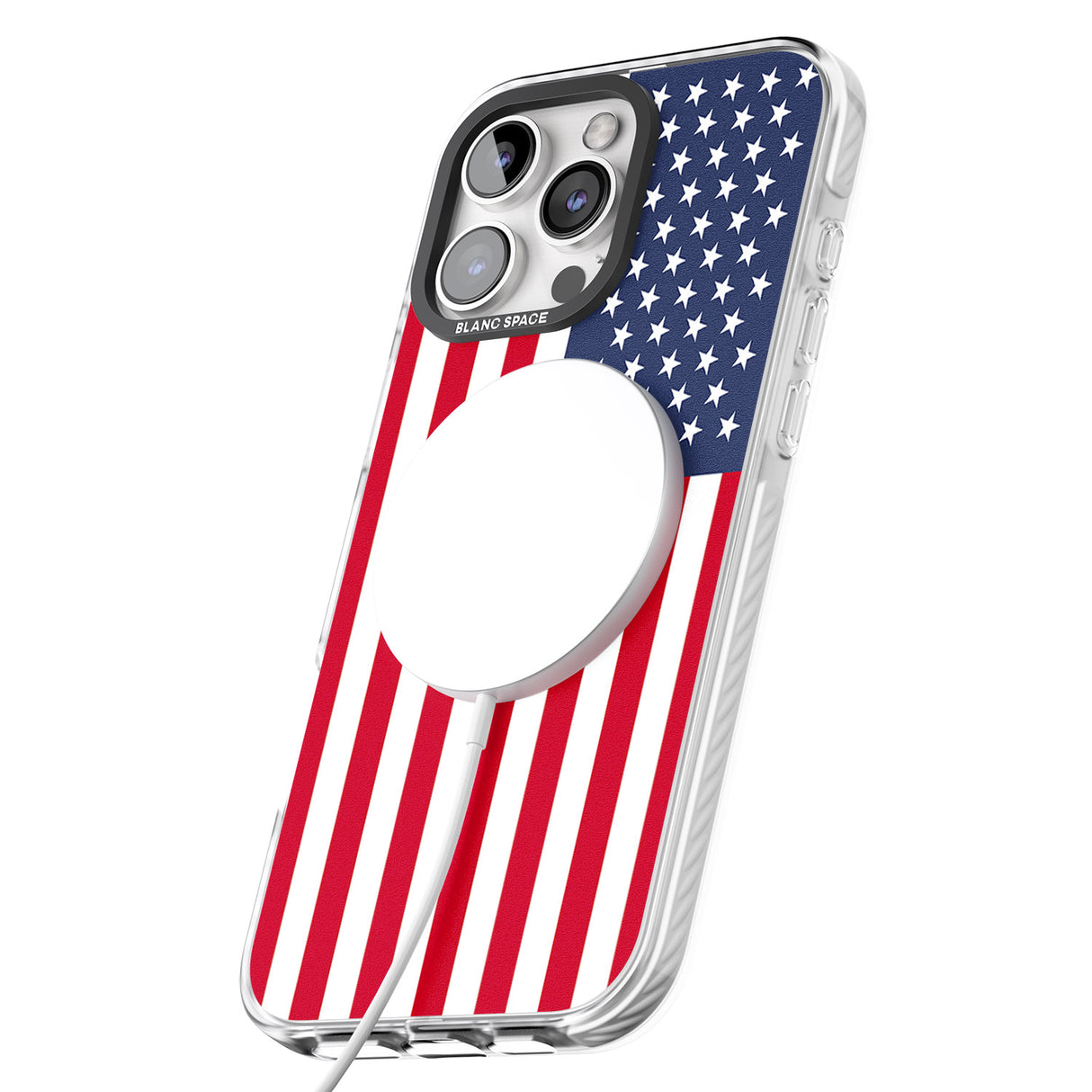 iPhone 16 Pro Max American Flag Black Impact Phone Case