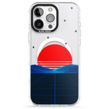 iPhone 16 Pro Max Japanese Sunset Vaporwave Black Impact Phone Case