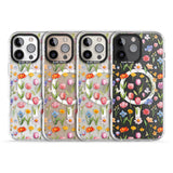 iPhone 16 Pro Max Small Flower Mix Black Impact Phone Case + Magsafe