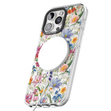 iPhone 16 Pro Max Vintage Wildflowers Black Impact Phone Case + Magsafe