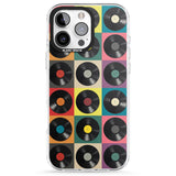 iPhone 16 Pro Max Vinyl Record Pattern Black Impact Phone Case