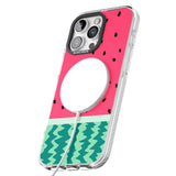 iPhone 16 Pro Max Full Watermelon Print Black Impact Phone Case