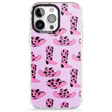 iPhone 16 Pro Max Cow-Girl Pattern Black Impact Phone Case