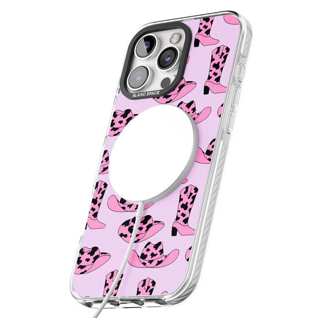 iPhone 16 Pro Max Cow-Girl Pattern Black Impact Phone Case