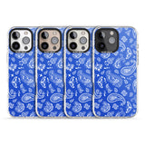 iPhone 16 Pro Max Blue Bandana Black Impact Phone Case