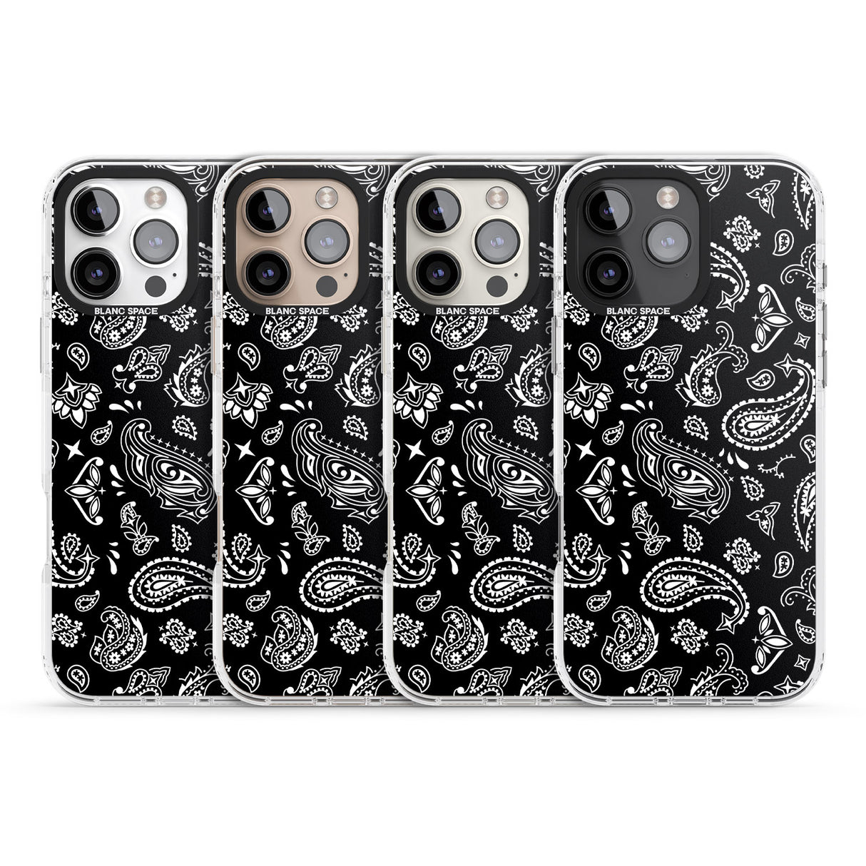 iPhone 16 Pro Max Black Bandana Black Impact Phone Case