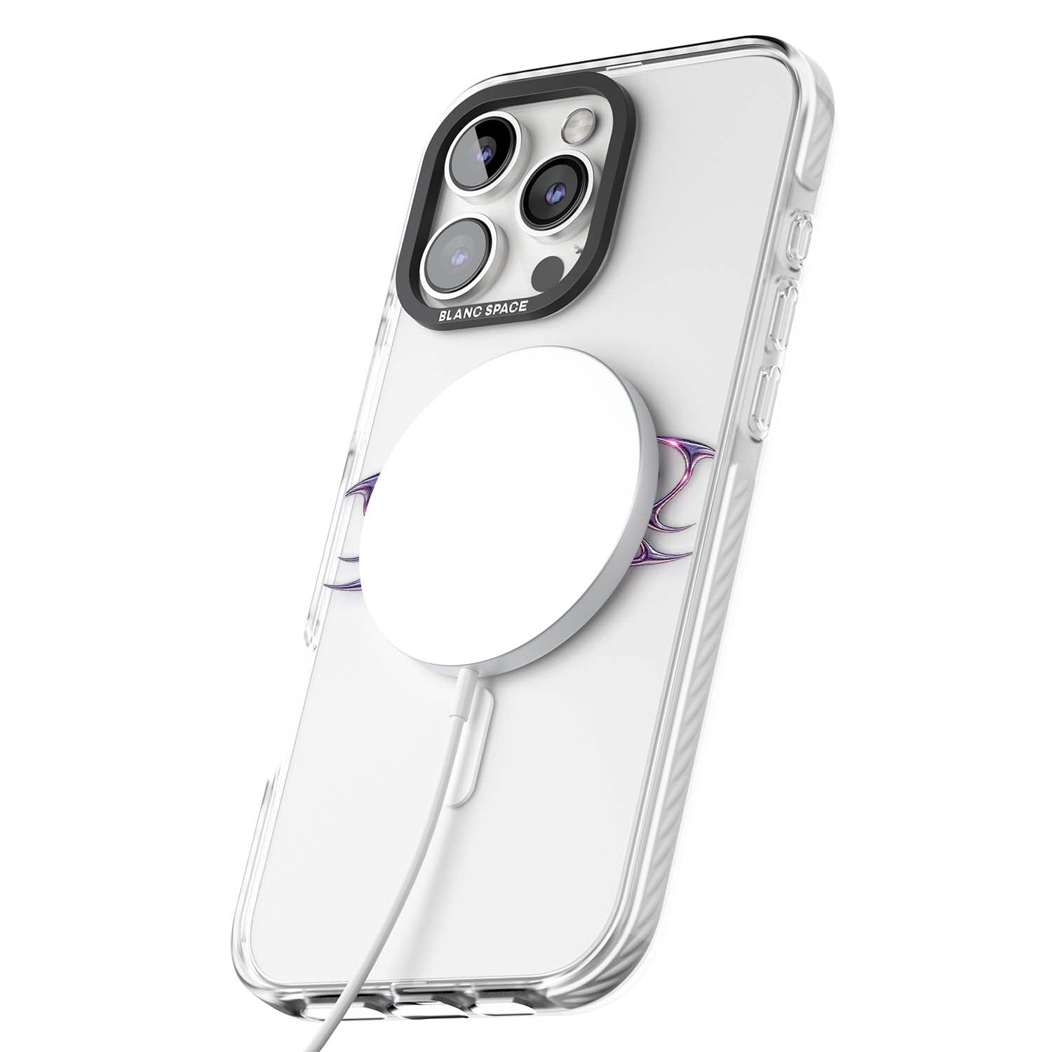 Pink Chrome Heart y2k iPhone case | Impact Magsafe case for iPhone 16 Pro, iPhone 16 Pro Max