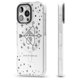 iPhone 16 Pro Max Sagittarius Emblem - Transparent Design Black Impact Phone Case