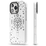 iPhone 16 Pro Max Leo Emblem - Transparent Design Black Impact Phone Case