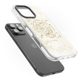 iPhone 16 Pro Max Pisces Emblem - Solid Gold Marbled Design Black Impact Phone Case