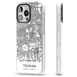 iPhone 16 Pro Max Map of Tehran, Iran Black Impact Phone Case