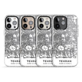 iPhone 16 Pro Max Map of Tehran, Iran Black Impact Phone Case