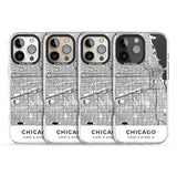 iPhone 16 Pro Max Map of Chicago, Illinois Black Impact Phone Case