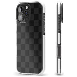 iPhone 16 Pro Max BLACK CHECKERED Black Impact Phone Case + Magsafe