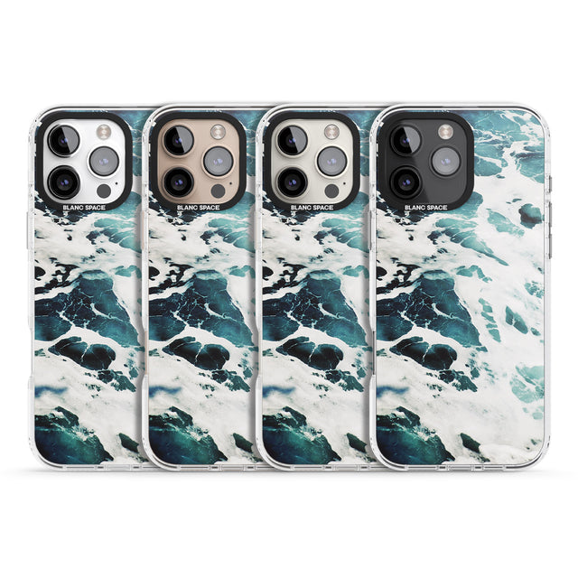 iPhone 16 Pro Max Ocean Waves Photograph Black Impact Phone Case