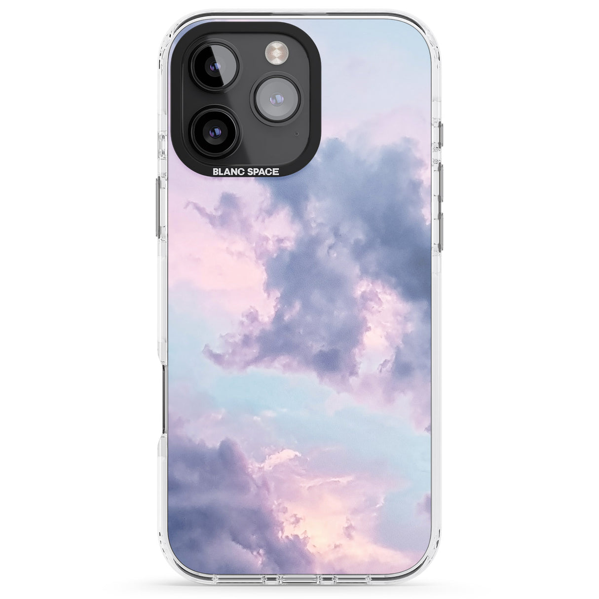 iPhone 16 Pro Max Purple Clouds Photograph Black Impact Phone Case