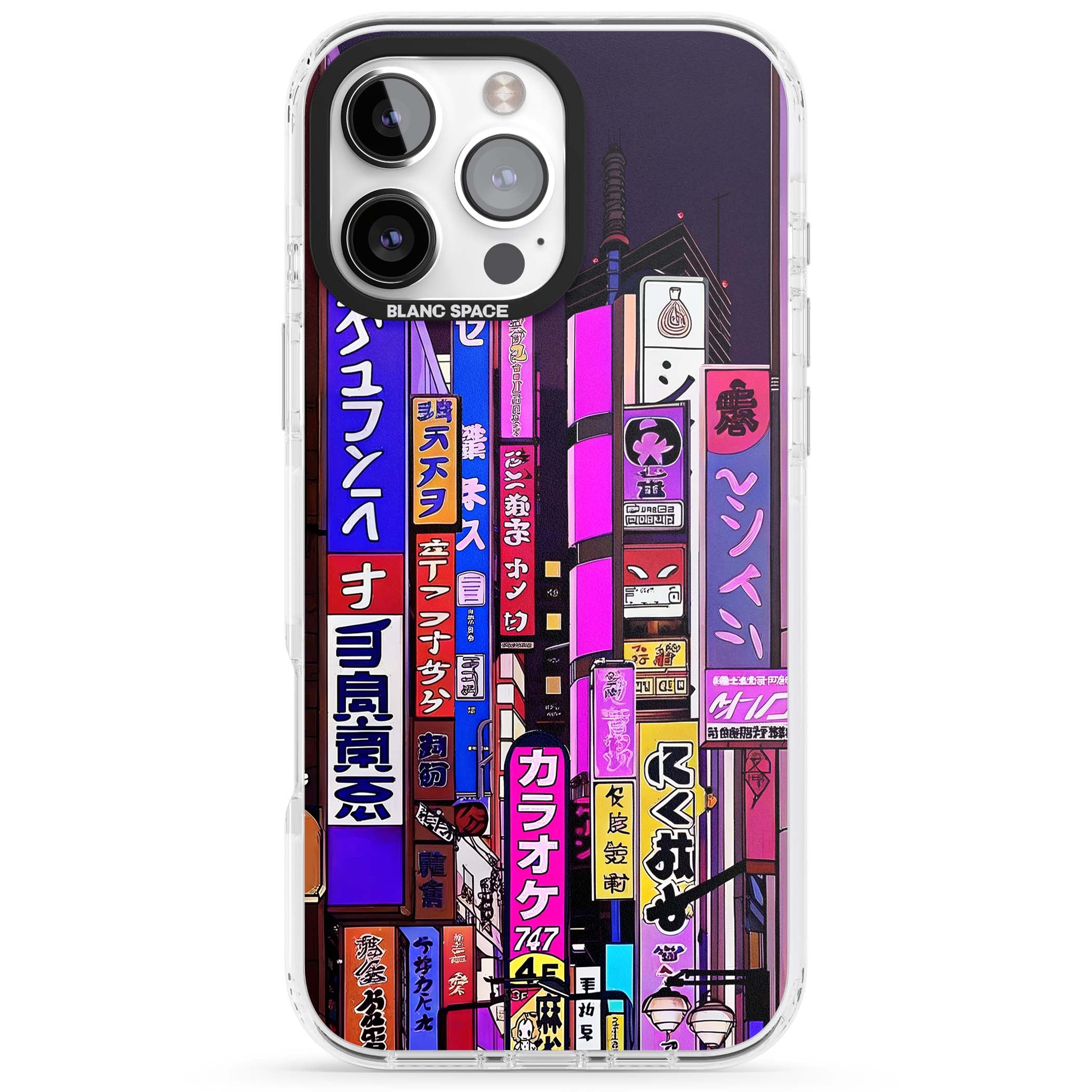 NEON NIGHT anime iPhone case | Clear Impact case for iPhone 16 Pro, iPhone 16 Pro Max
