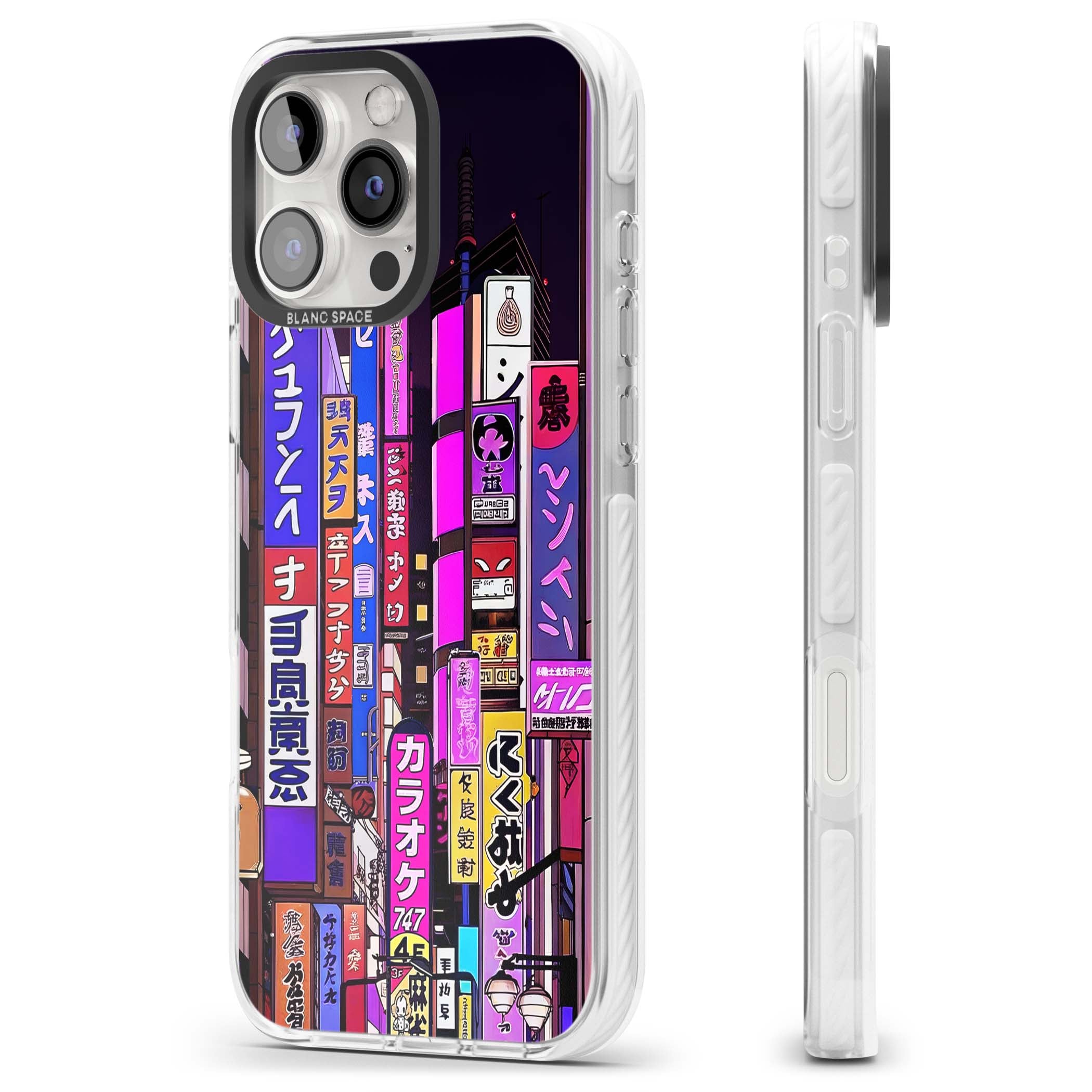 NEON NIGHT anime iPhone case | Clear Impact case for iPhone 16 Pro, iPhone 16 Pro Max