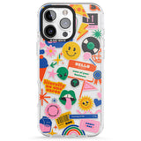 iPhone 16 Pro Max Nostalgic Stickers #1 Black Impact Phone Case