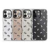 iPhone 16 Pro Max Tiny Panda Pattern Black Impact Phone Case