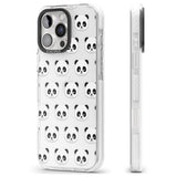 iPhone 16 Pro Max Panda Face Pattern Black Impact Phone Case