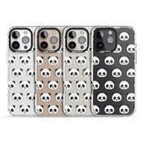 iPhone 16 Pro Max Panda Face Pattern Black Impact Phone Case