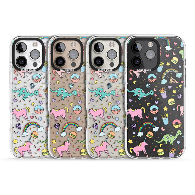 iPhone 16 Pro Max Cute Pattern Black Impact Phone Case