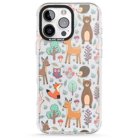 iPhone 16 Pro Max Wildlife Pattern Black Impact Phone Case