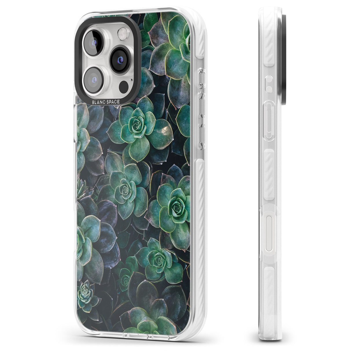 iPhone 16 Pro Max Succulents - Real Botanical Photographs Black Impact Phone Case