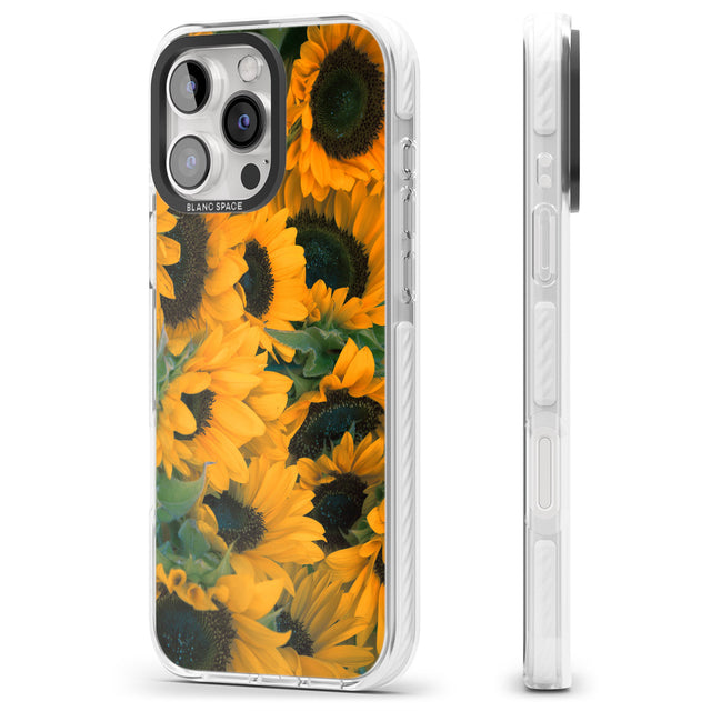 iPhone 16 Pro Max Sunflowers Black Impact Phone Case