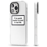 iPhone 16 Pro Max F*ck Social Media Black Impact Phone Case