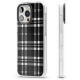 iPhone 16 Pro Max Divine Black Plaid Black Impact Phone Case