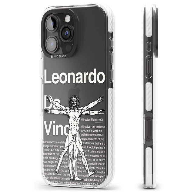 iPhone 16 Pro Max Vitruvian Man Black Impact Phone Case