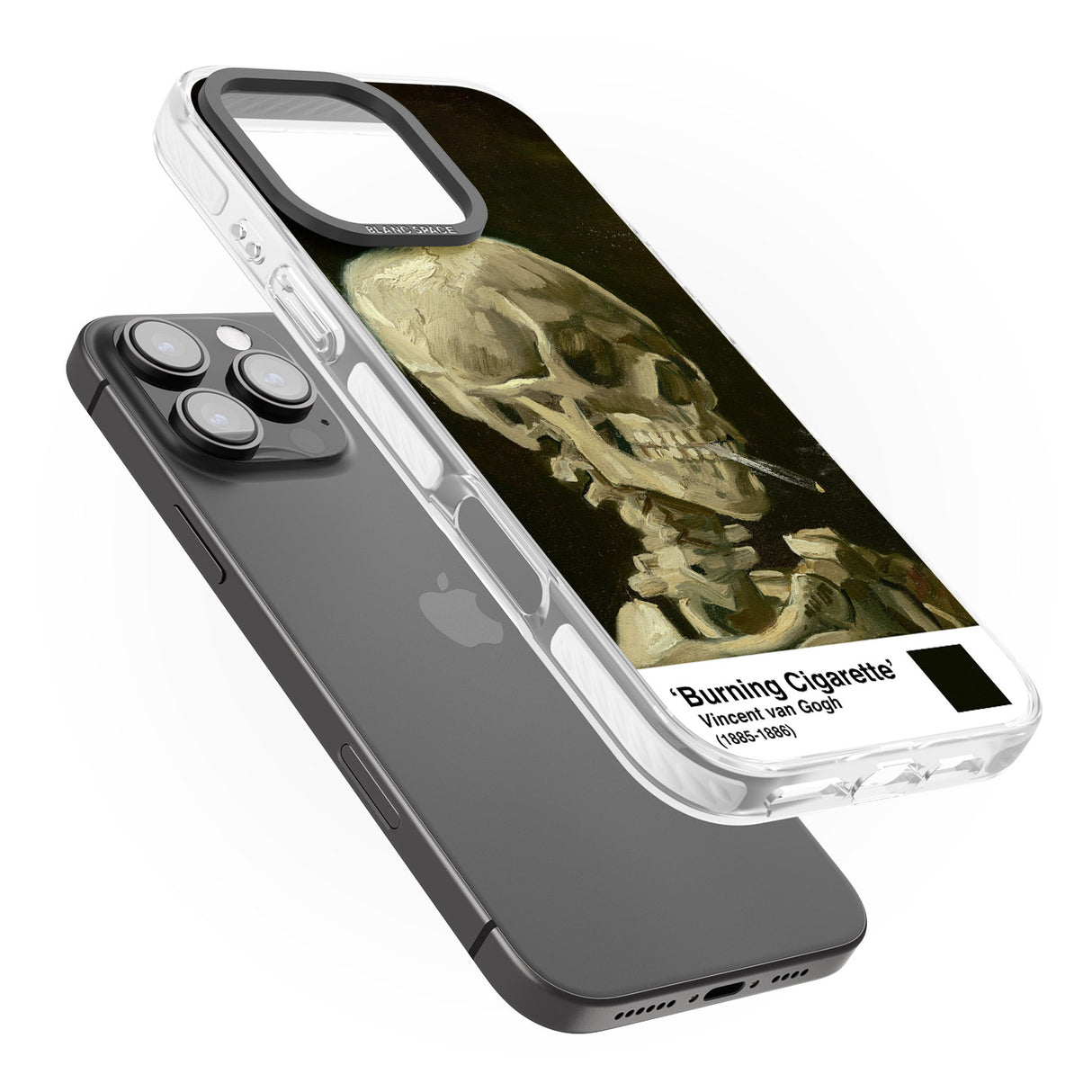 iPhone 16 Pro Max Skull of a Skeleton with Burning Cigarette Black Impact Phone Case