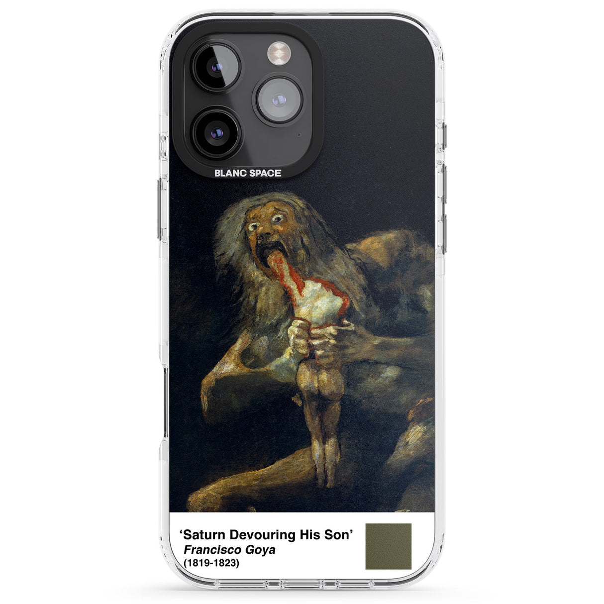 iPhone 16 Pro Max Saturn Devouring His Son Black Impact Phone Case