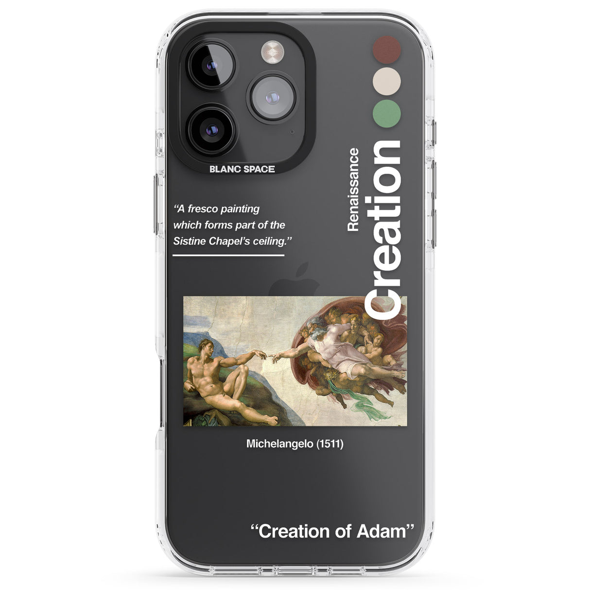 iPhone 16 Pro Max Creation of Adam - Michelangelo Black Impact Phone Case