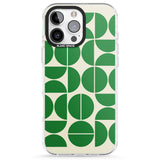 iPhone 16 Pro Max Retro Green Circles Black Impact Phone Case