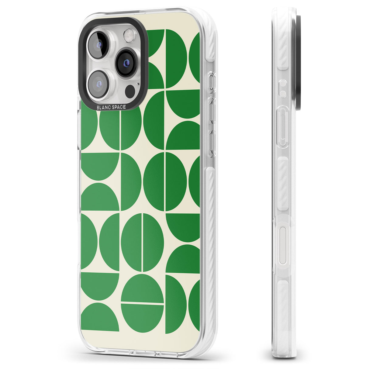 iPhone 16 Pro Max Retro Green Circles Black Impact Phone Case