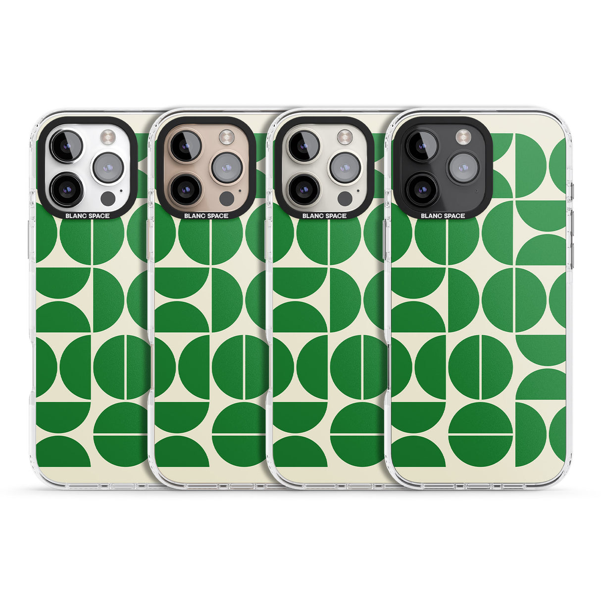 iPhone 16 Pro Max Retro Green Circles Black Impact Phone Case