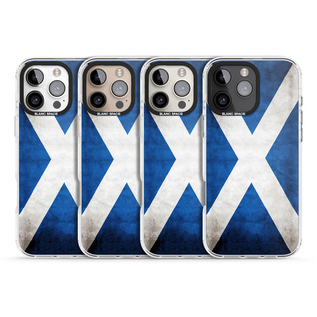 iPhone 16 Pro Max Scotland Saltire Flag Black Impact Phone Case