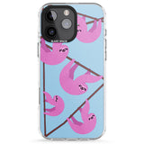 iPhone 16 Pro Max Pink Sloth Black Impact Phone Case